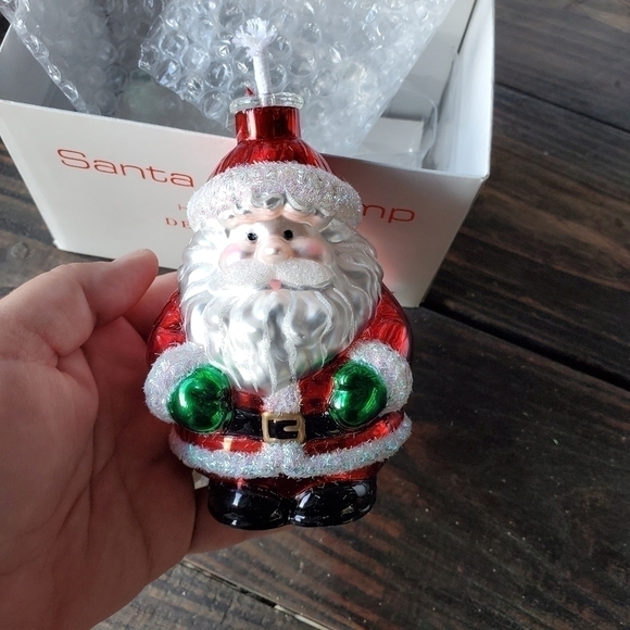 Dept 56 Santa handblown Oil Lamp Mercury Glass Holiday shimmery - Picture 9 of 14